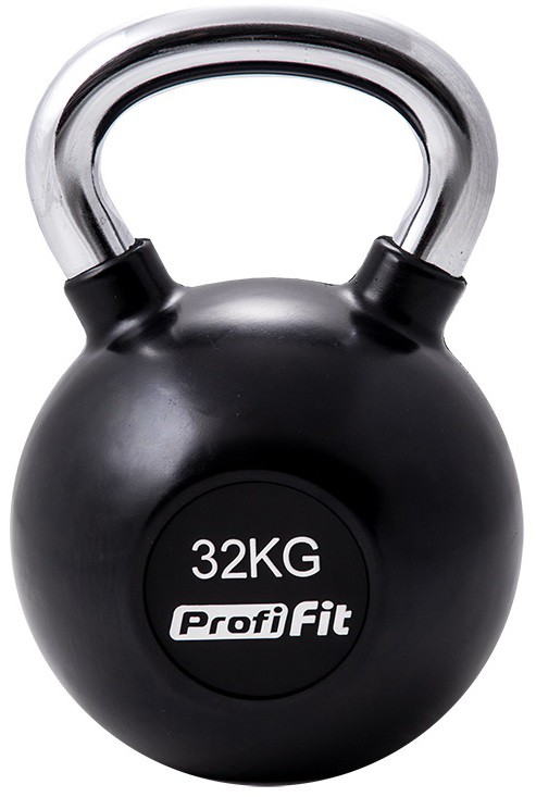 Гиря обрезиненная с хромированной ручкой PROFI-FIT, 32 кг - купить в ...
