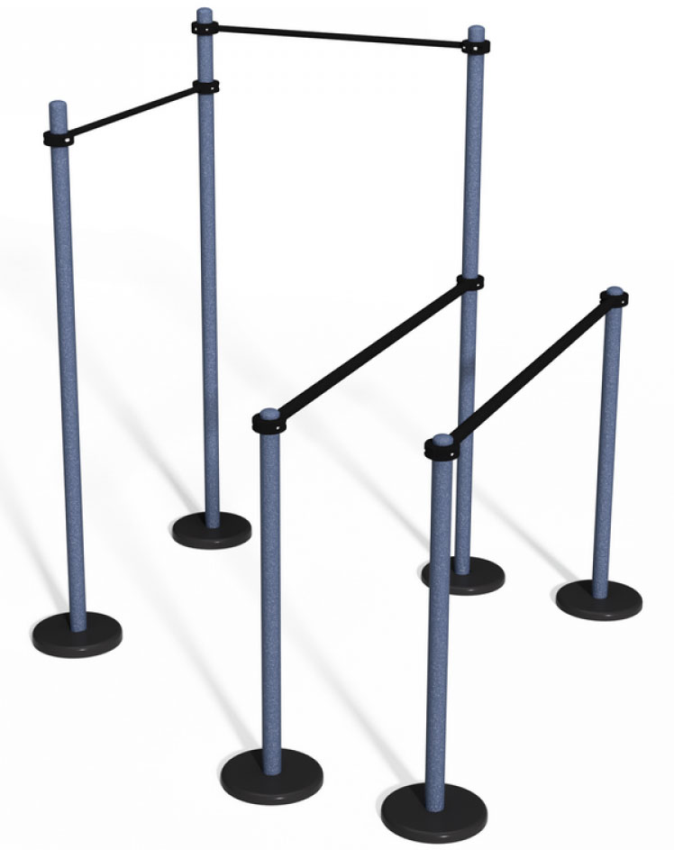 Двухуровневый турник и брусья MB Barbell MB 7.60/9