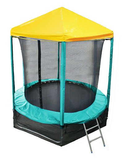 Батут Optifit Like Green 6ft с желтой крышей фото