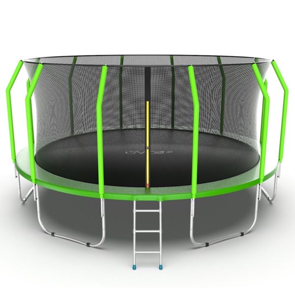 Батут с внутренней сеткой и лестницей Evo Jump Cosmo 16ft (Green)
