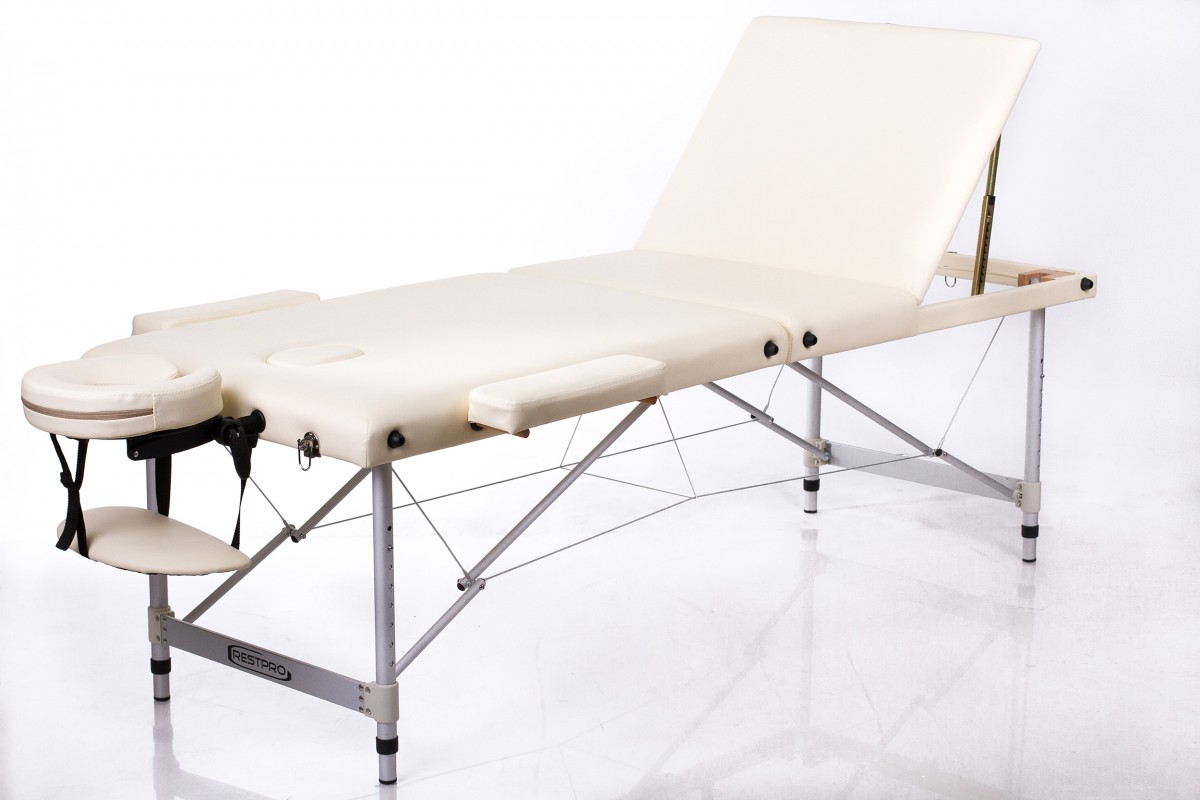Складной массажный стол RESTPRO ALU 3 Cream фото
