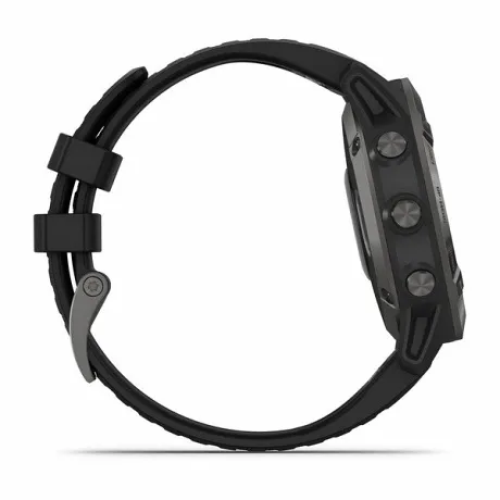 Часы Garmin FENIX 6 Sapphire серый с черным ремешком - Фото 9