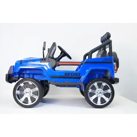 Электромобиль RiverToys JEEP T008TT (синий) - Фото 8