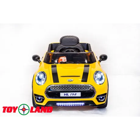 Электромобиль ToyLand Mini Cooper HL 198 желтый - Фото 3