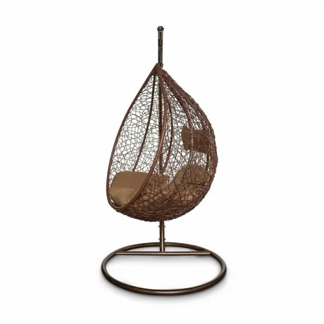 Подвесное кресло KVIMOL KM 0001 малая коричневая корзина - Фото 3