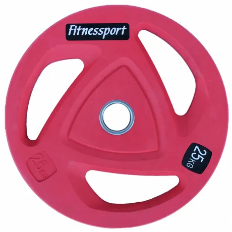 Диск олимпийский обрезиненный цветной Fitnessport RCP20-25