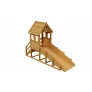 Зимняя деревянная заливная горка "Выше всех" Теремок, пропитка каштан - Фото 2