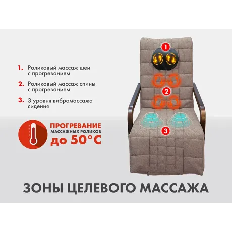 Массажное кресло качалка FUJIMO SOHO Plus F2009 Капучино (TONY3) - Фото 2