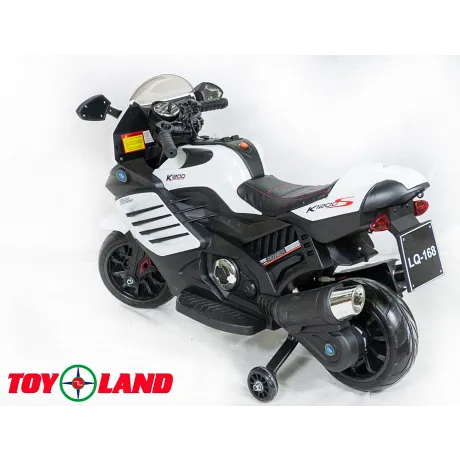 Электромотоцикл ToyLand Moto Sport LQ 168 белый - Фото 4