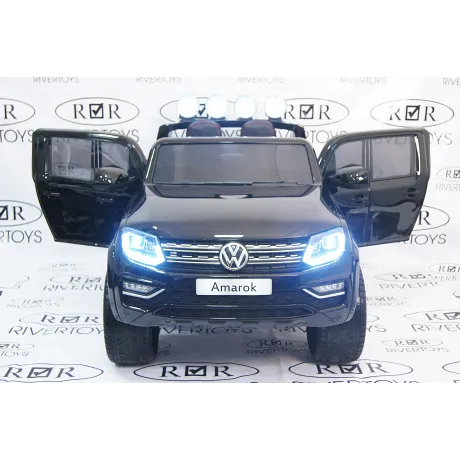Электромобиль RiverToys VOLKSWAGEN-AMAROK-M999MM Black - Фото 4