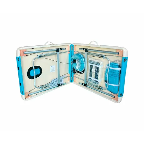 Массажный стол DFC NIRVANA Elegant, 186 x 70 см, толщина 5 см, бело-голубой - Фото 5