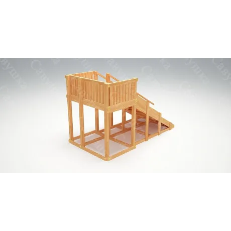 Зимняя деревянная горка Савушка "Зима wood-3" - Фото 4