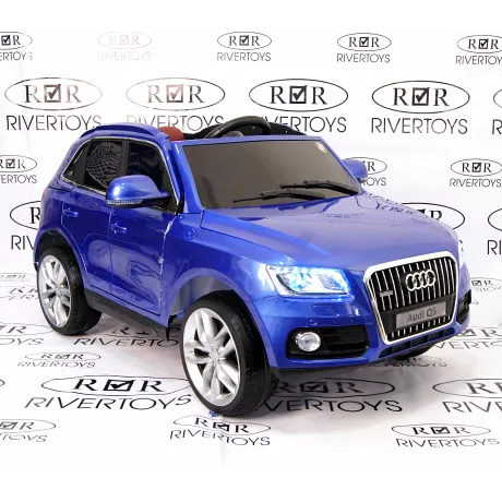 Электромобиль RiverToys AUDI Q5 Blue - Фото 2