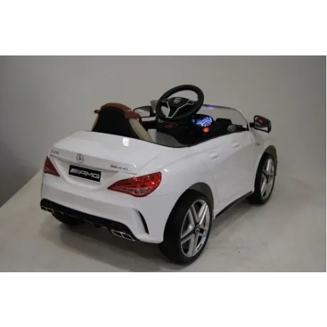 Детский электромобиль RiverToys Mercedes-Benz CLA 45 (А777АА) белый - Фото 4