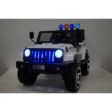 Электромобиль RiverToys JEEP T008TT (белый) - Фото 3