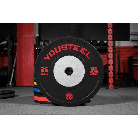 Диски Yousteel чёрный/красный 25 кг