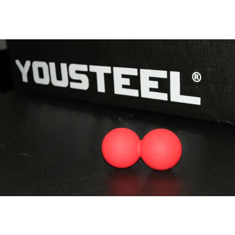 Мячик массажный Yousteel ДВОЙНОЙ, красный - Фото 3