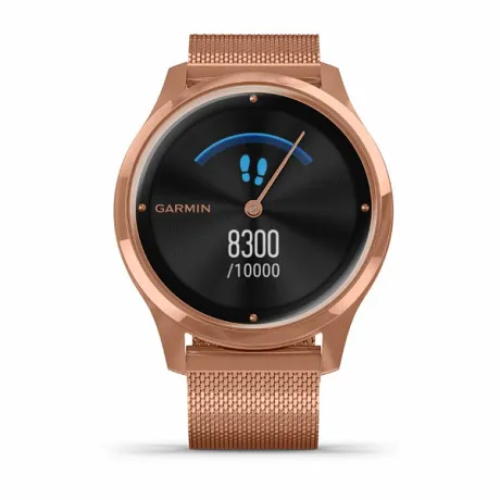 Смарт-часы Garmin VIVOMOVE LUXE розовое золото PVD 18K с ремешком "миланская петля" - Фото 6
