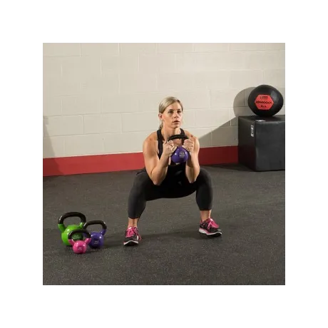 Гиря Body Solid 4,5 кг (10lb) обрезиненная синяя - Фото 7