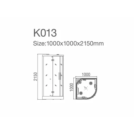 Душевая кабина Kvimol K013 - Фото 9