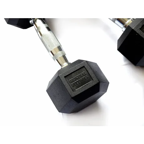 Гантель Original FitTools 15 кг гексагональная - Фото 5