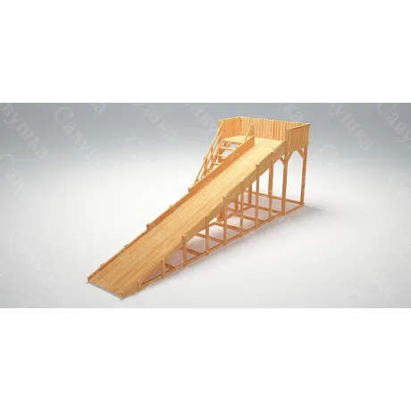 Зимняя деревянная горка Савушка "Зима wood-6" - Фото 2
