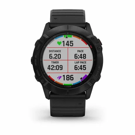 Часы Garmin FENIX 6X Pro черный с черным ремешком - Фото 7