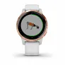 Смарт-часы с GPS Garmin VIVOACTIVE 4S белые с золотистым безелем - Фото 2