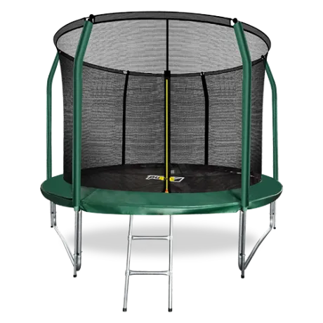 Батут премиум с внутренней сеткой и лестницей ARLAND 10FT (Dark Green)