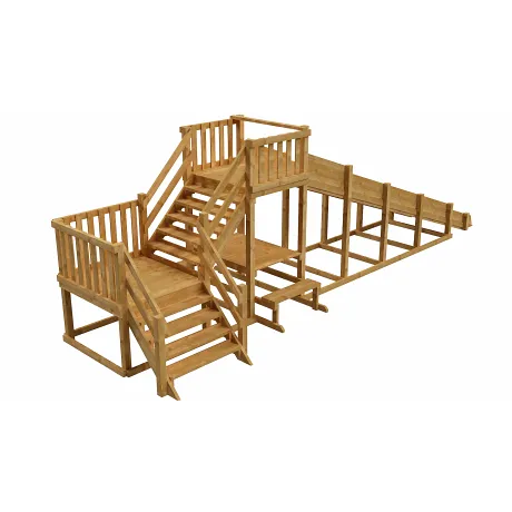 Зимняя деревянная заливная горка "Выше всех" Ледянка 2, пропитка каштан - Фото 3
