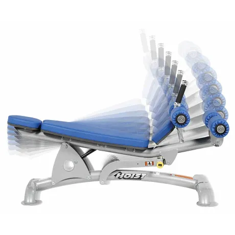 Регулируемая скамья для пресса HOIST CF-3264 серебряный/черный - Фото 2