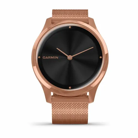 Смарт-часы Garmin VIVOMOVE LUXE розовое золото PVD 18K с ремешком "миланская петля" - Фото 2