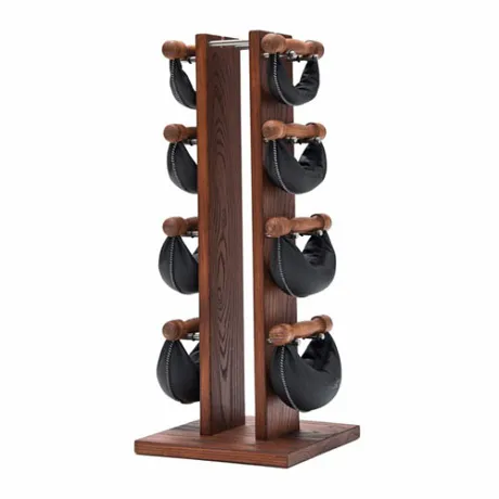 Набор гантелей с подставкой NOHrD Swing Turm ясень окрашенный 40 кг