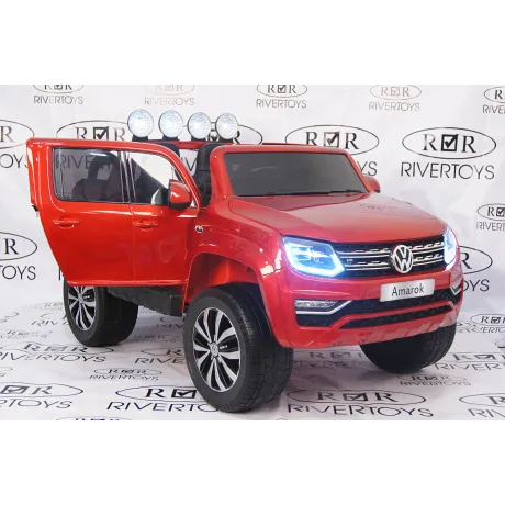 Электромобиль RiverToys VOLKSWAGEN-AMAROK-M999MM Red - Фото 5