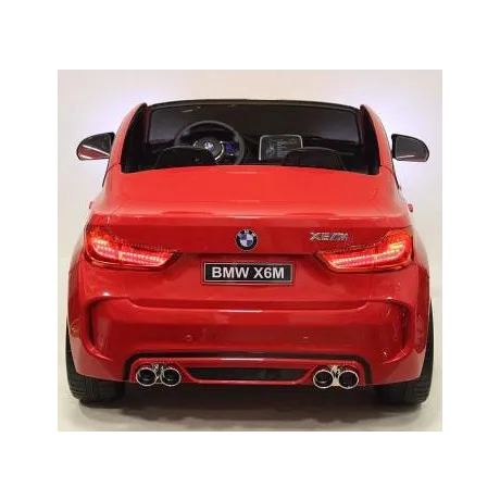Детский электромобиль RiverToys BMW X6 M JJ2168 (красный, белый, черный) - Фото 4