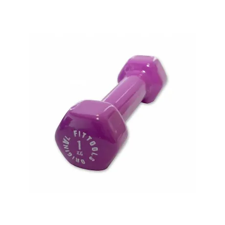 Гантель Original Fittools в виниловой оболочке 1 кг (Цвет - ярко пурпурный)