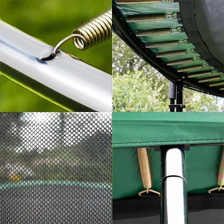 Батут с защитной сеткой PERFETTO SPORT PREMIUM MOVING 12 диаметр 3,7 м зеленый - Фото 18