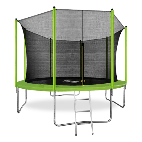 Батут с внутренней сеткой и лестницей ARLAND 12FT (Light Green)