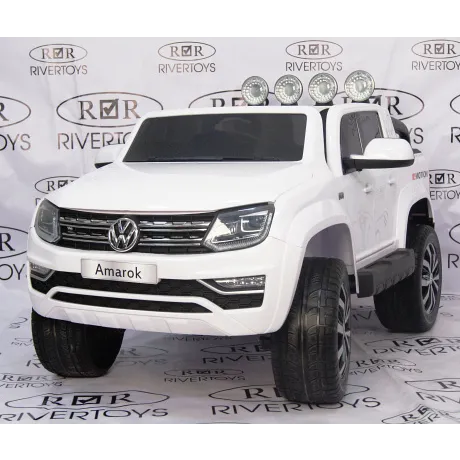 Электромобиль RiverToys VOLKSWAGEN-AMAROK-M999MM White - Фото 8