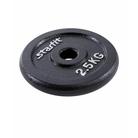 Диск чугунный Starfit BB-204 2,5 кг, d=26 мм, черный
