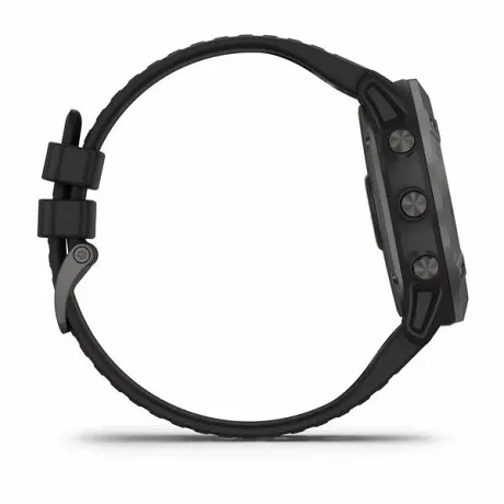 Часы Garmin FENIX 6X Sapphire серый DLC с черным ремешком - Фото 4