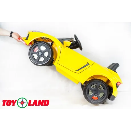 Электромобиль ToyLand Lamborghini BBH 1188 желтый (краска) - Фото 9