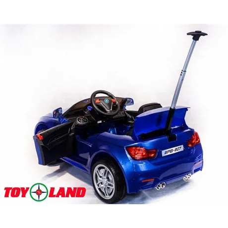 Электромобиль ToyLand BMW 3 PB 807 синий (краска) - Фото 6