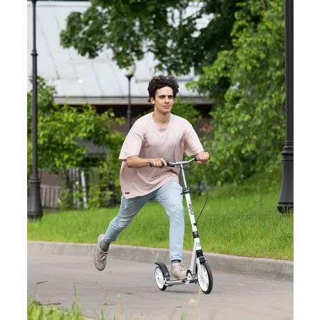 Самокат 2-колесный Legacy 250/200 мм, ручной тормоз, белый - Фото 2