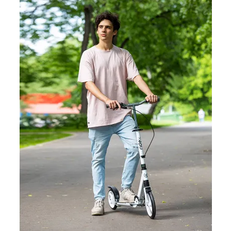 Самокат 2-колесный Legacy 250/200 мм, ручной тормоз, белый - Фото 5