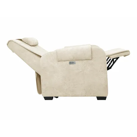 Массажное кресло реклайнер с подъемом FUJIMO LOUNGE UP F7003 ULFL Айвори (Orlando 1) - Фото 12