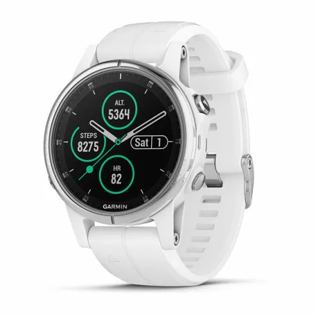 GPS-часы Garmin FENIX 5S PLUS SAPPHIRE белые с белым ремешком