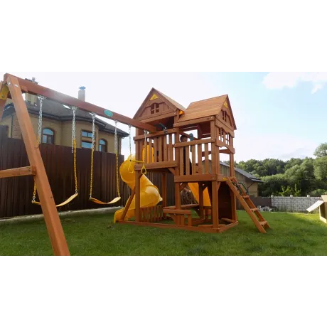 Детский игровой комплекс MoyDvor Панорама с трубой и горкой - Фото 7