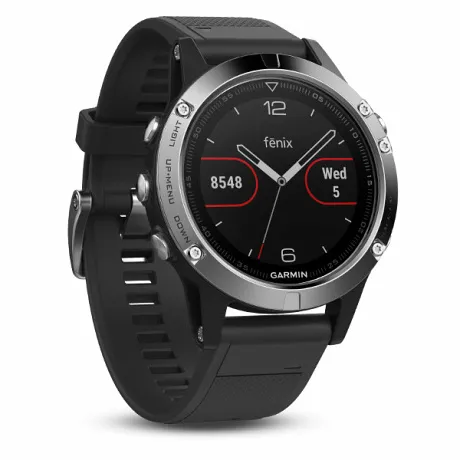 Часы Garmin FENIX 5 серебристые с черным ремешком - Фото 7