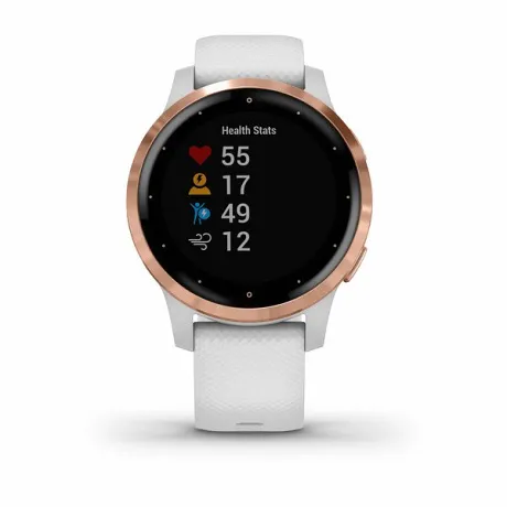 Смарт-часы с GPS Garmin VIVOACTIVE 4S белые с золотистым безелем - Фото 8